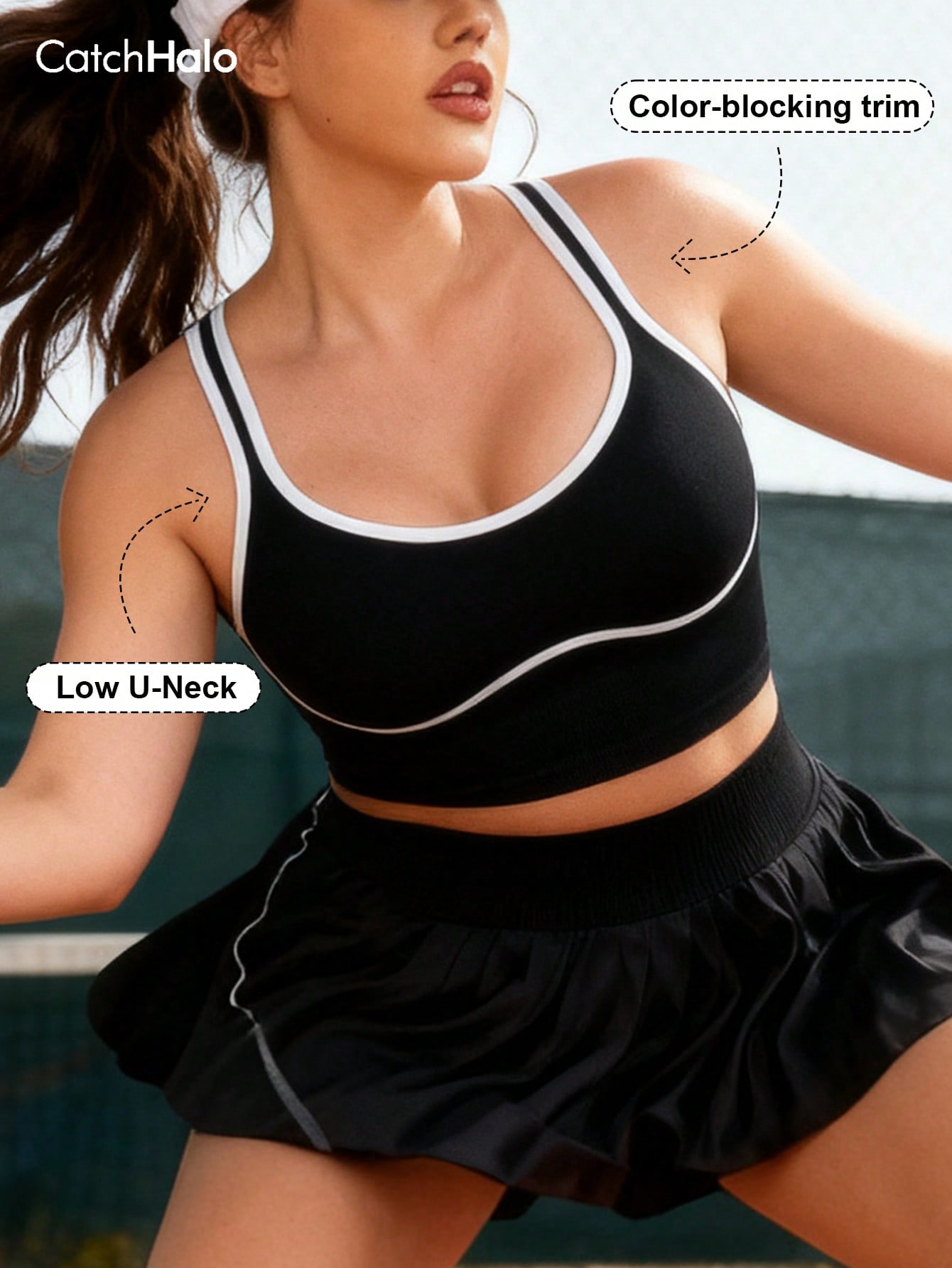 Sports Bra Racerback - Bralette sans coutures grande taille pour