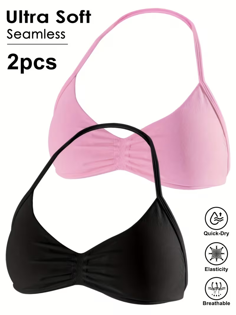 T Shirt Bra Seamless - Lot de 2 débardeurs de sport