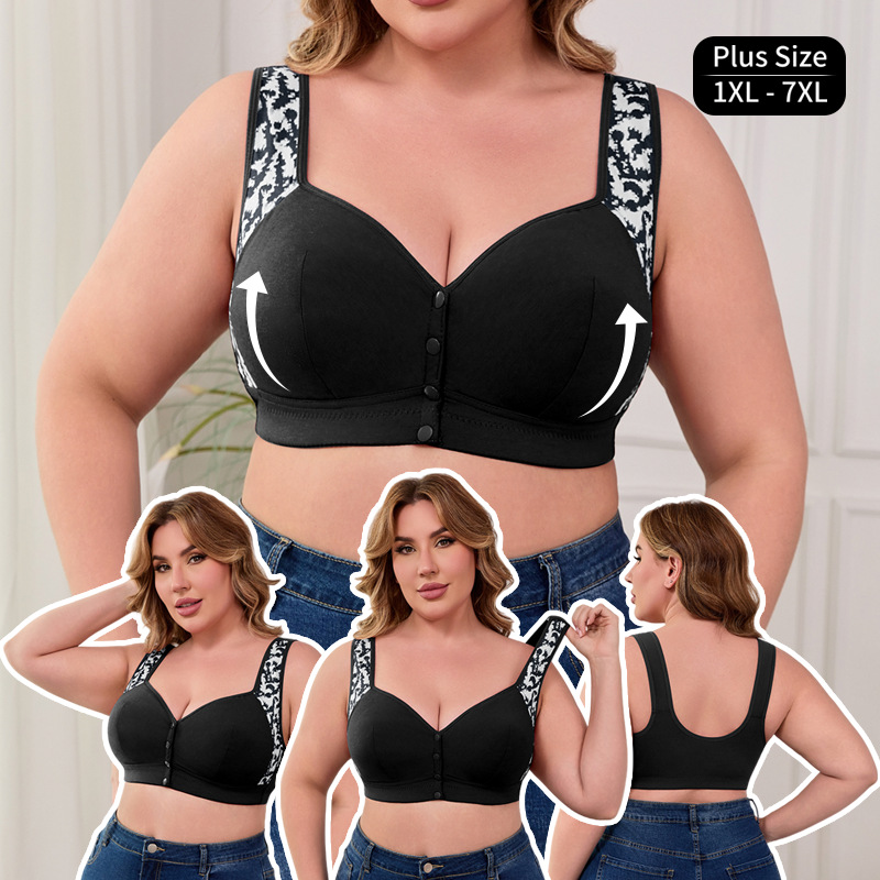 Wirefree Bra Comfort - Soutien-gorge à boucle avant grande taille