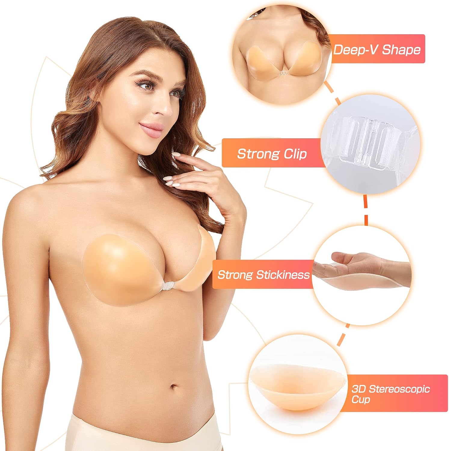 Soutien-gorge push-up sans arm - Strapless Bra Adhesive avis et prix